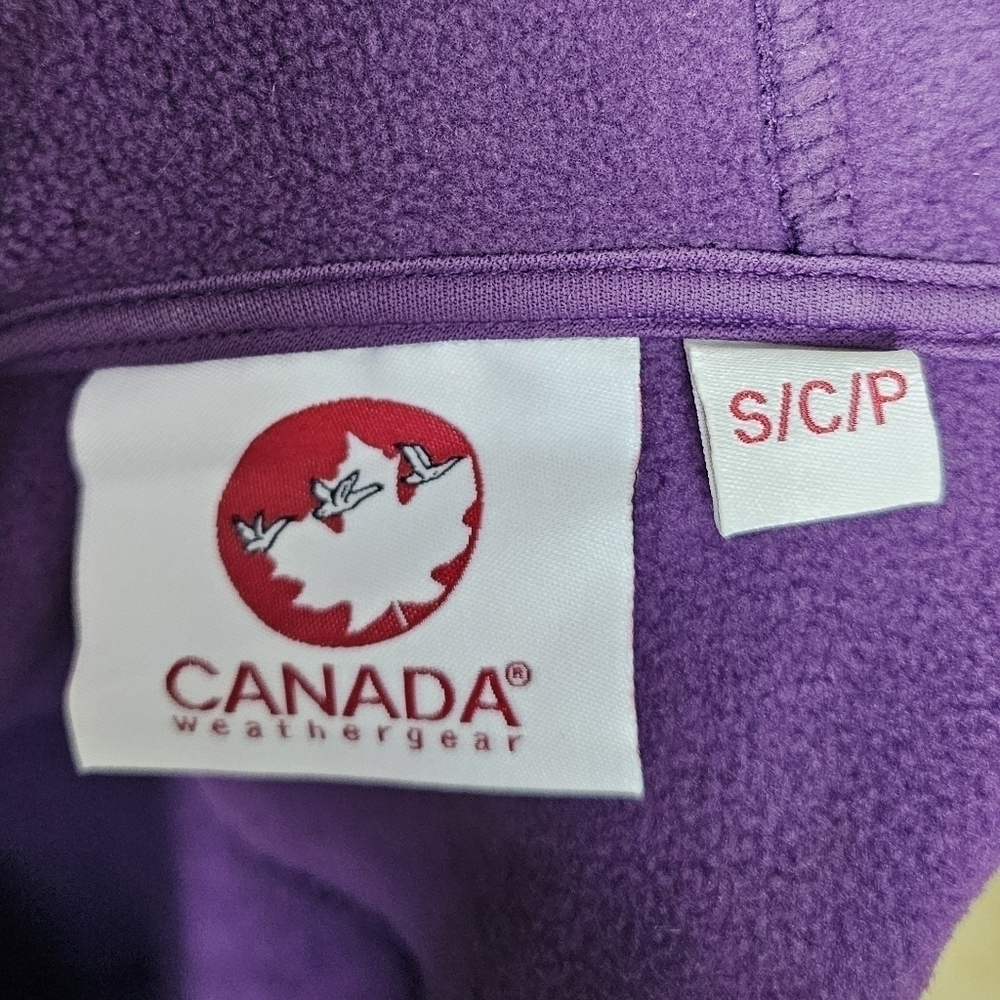 CANADA WEATHERGEAR Women’s Lightweight Sweater Fleece Sweatshirt Jacket Purple S - Picture 7 of 9